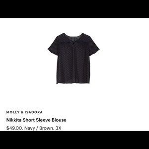 Molly & Isadora Nikkita Short Sleeve Blouse